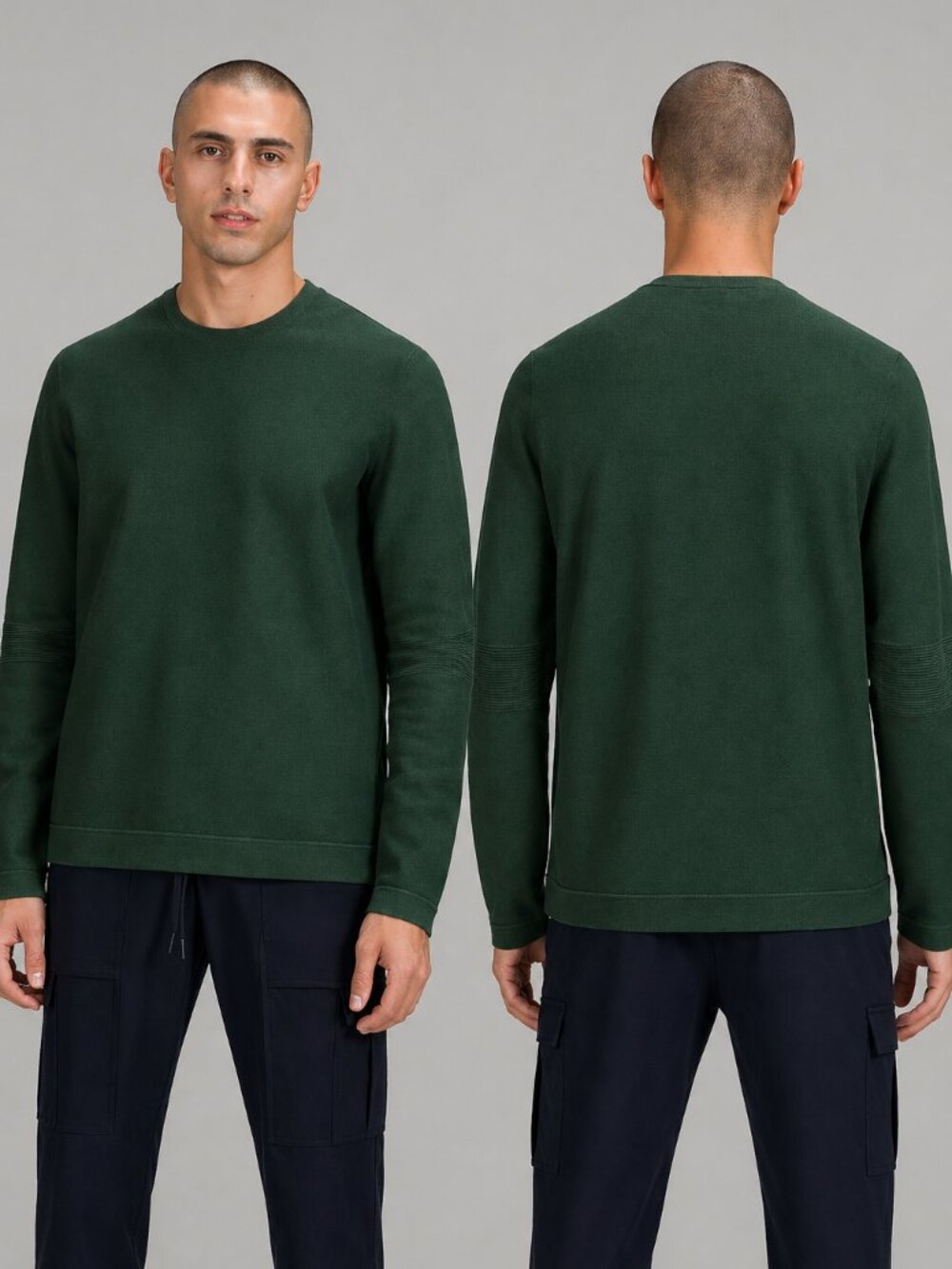 Lululemon AllAround Crewneck Sweater L Dark Olive Everglade Green